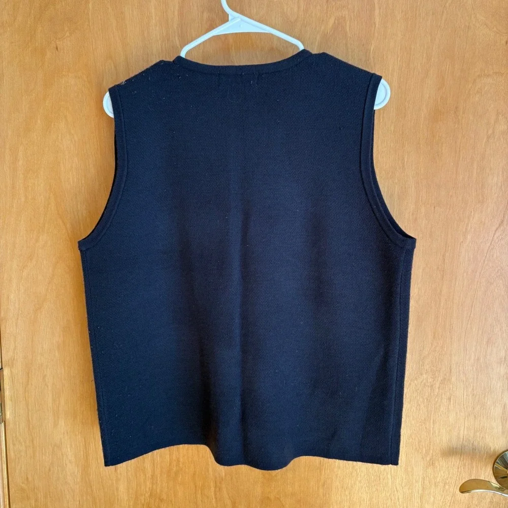 Croft & Barrow‎ Christmas Sweater Vest XL Embroidered Holiday Festive Fun